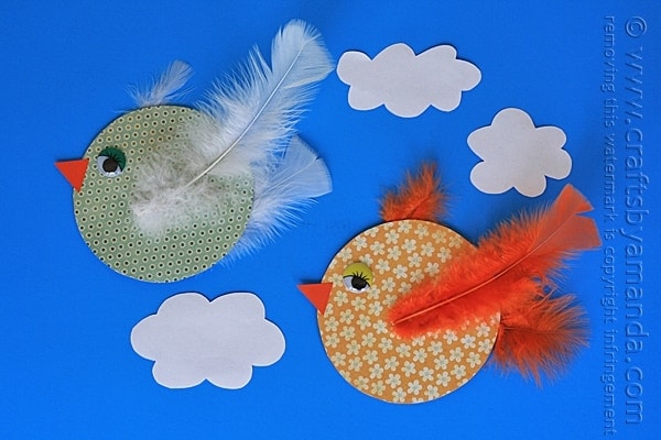 Cute Upcycled CD Animal Decorations {Fish and Bird}