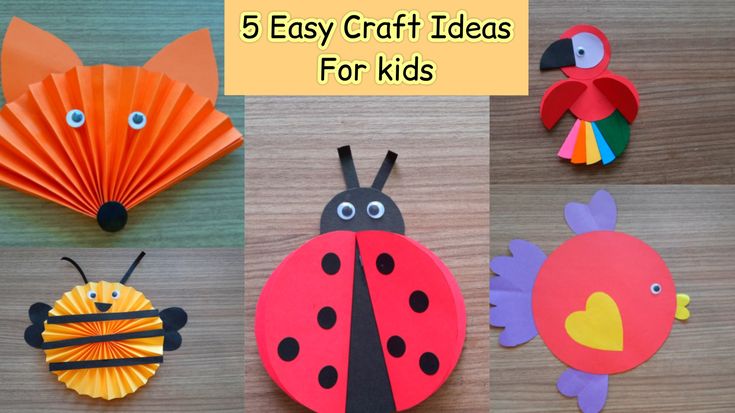 5 Simple Easy Paper Crafts for Kids