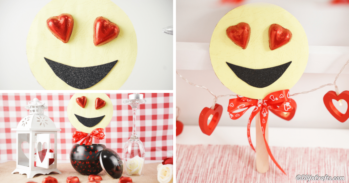 Sweet Valentine’s Smiley Face Heart Eye Emoji Decoration