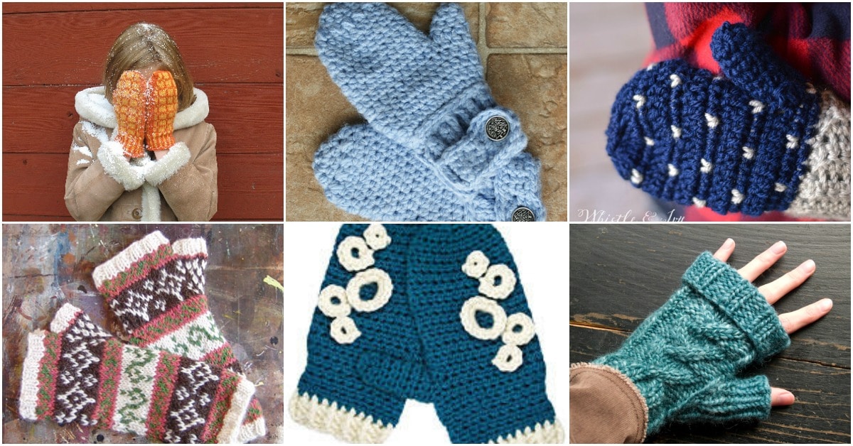 30 Warm And Cozy Mitten Patterns You Can Knit Or Crochet Today