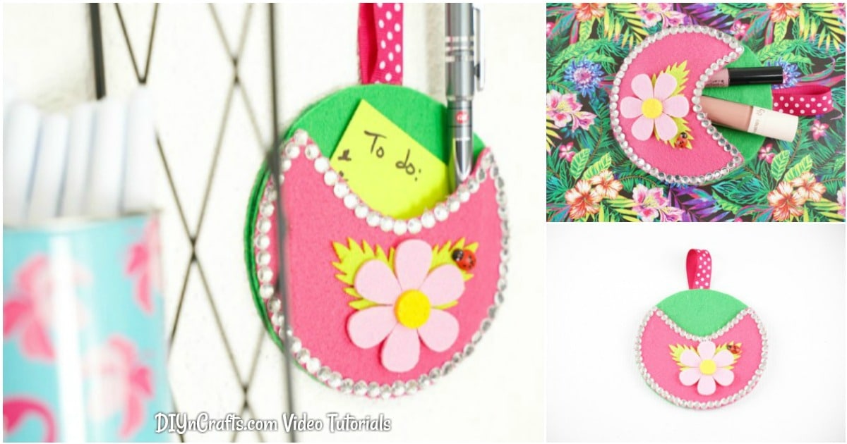 Upcycled Old CD or DVD Pocket Wall Organizer