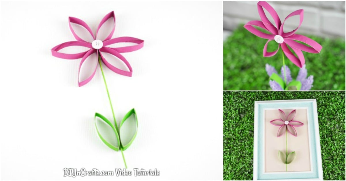 Decorative Repurposed Paper Roll Flowers