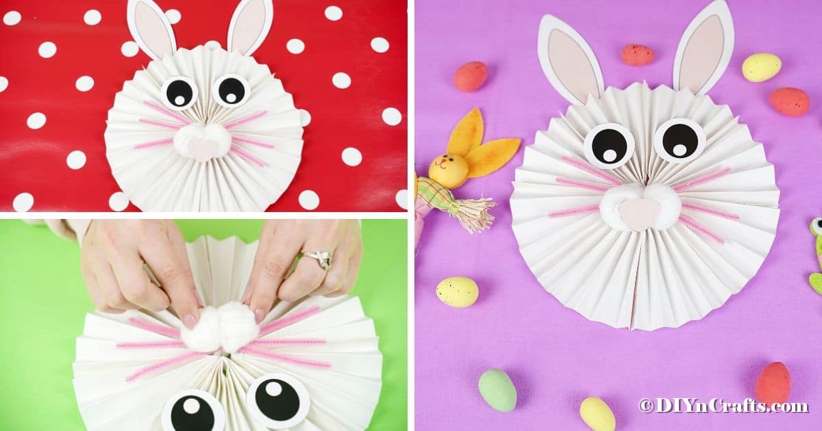 Adorable Paper Fan Bunny Wall Art Decoration