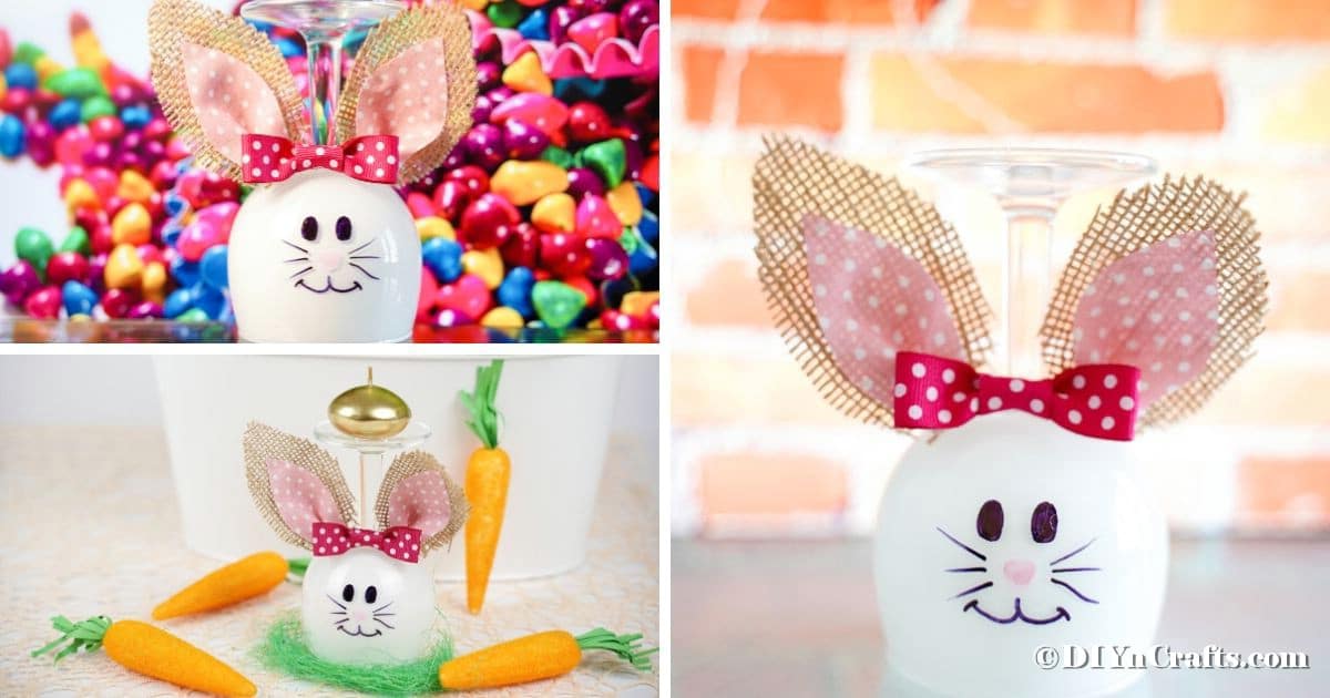 Adorable Wine Glass Bunny Decoration (Video Tutorial)