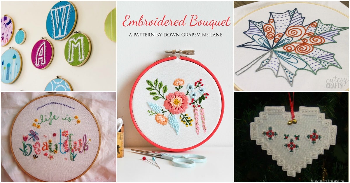 25 Easy Embroidery Projects For Beginners With Free Patterns