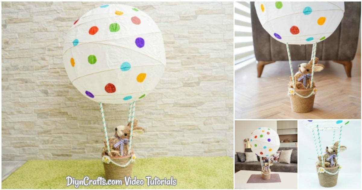 Cute Hot Air Balloon Bunny Easter Craft