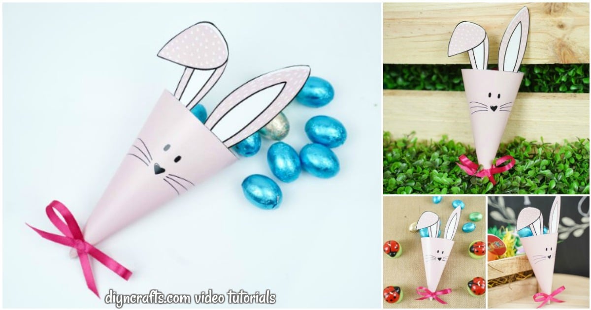 Free Printable Bunny Candy Holder Easter Craft