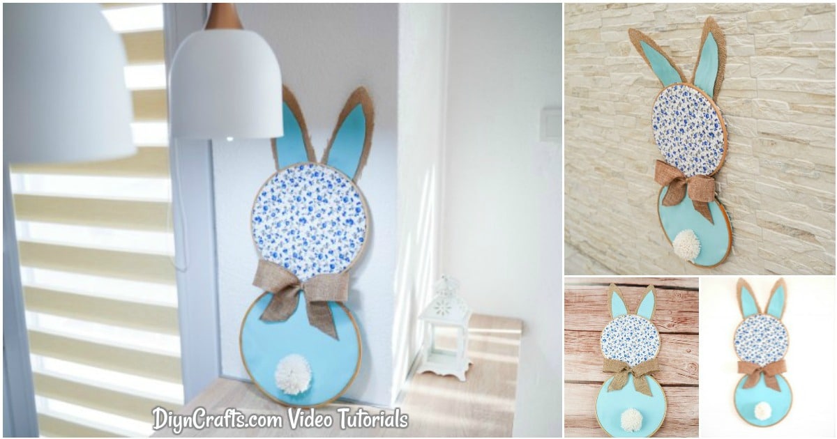 Cute DIY Easter Bunny Wall Art Decoration