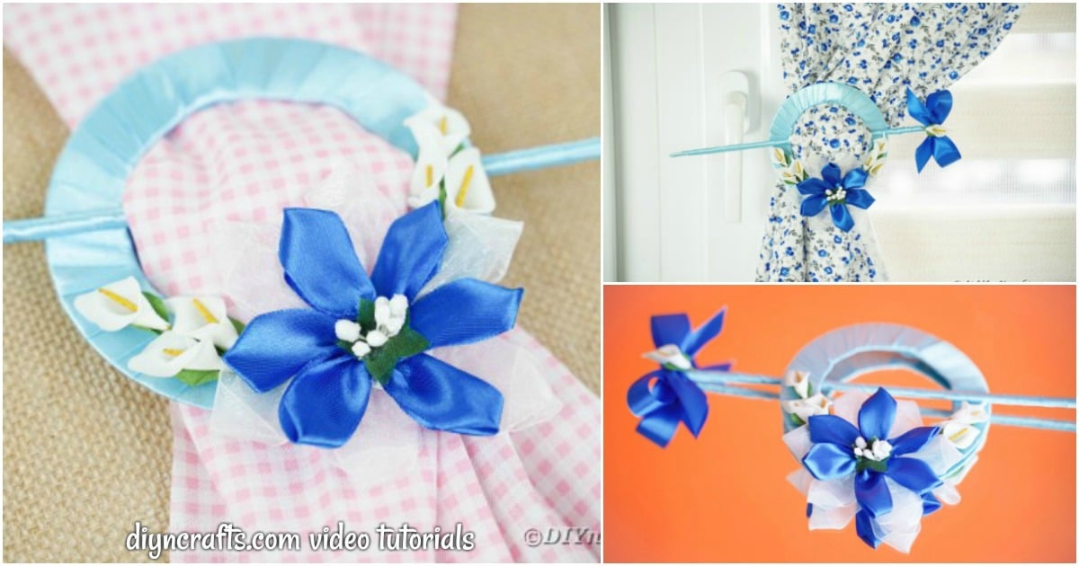 Decorative Upcycled Old CD or DVD Curtain Holder