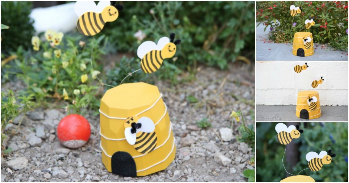 Flower Planter Bee Decoration for the Garden