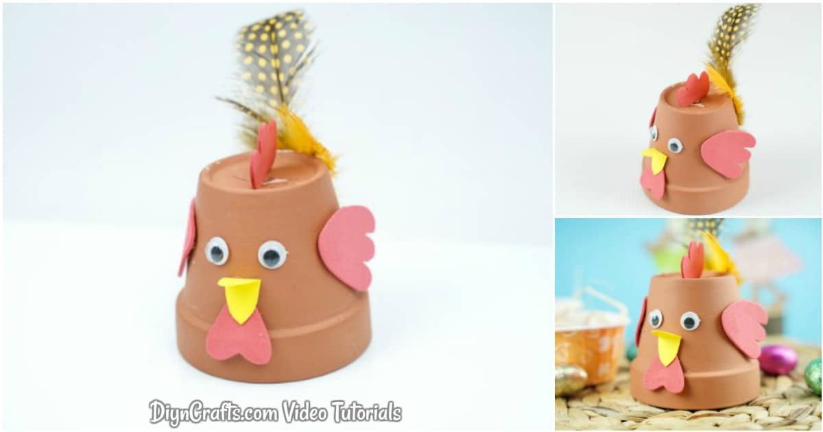 Cute DIY Flower Pot Chicken Craft With Video