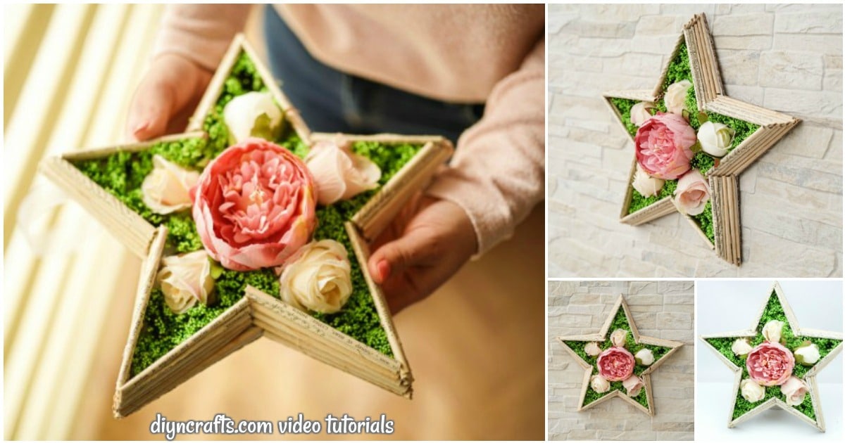 DIY Old Book Pages Star Wall Art Decoration