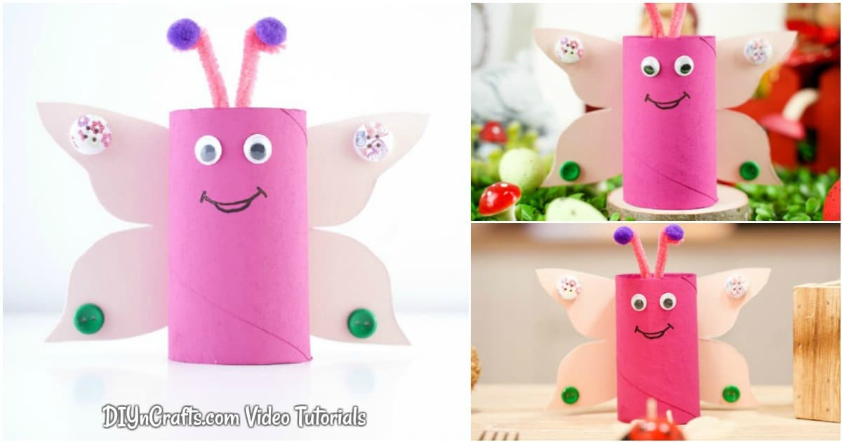 Easy Painted Paper Roll Butterfly Kids’ Craft