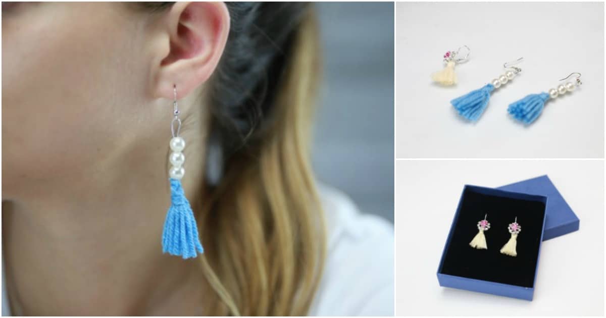 How to Make Yarn Tassel Earrings
