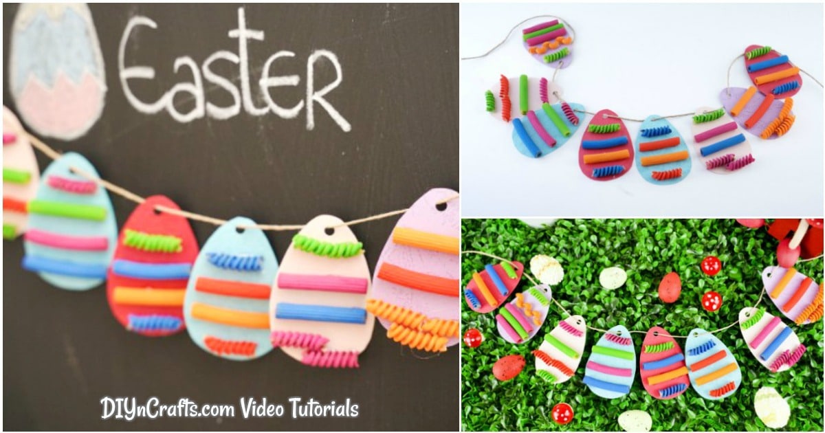 DIY Pasta Decorated Easter Egg Garland