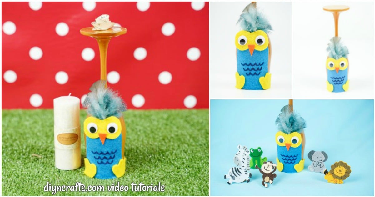 Cute Wine Glass Owl Craft – With Video