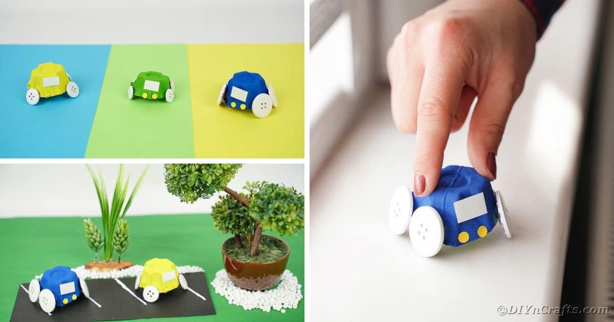 Adorable Repurposed Egg Carton Toy Cars