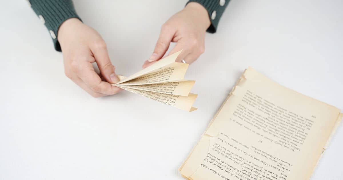 Stunning Old Book Page Paper Flower Wall Art