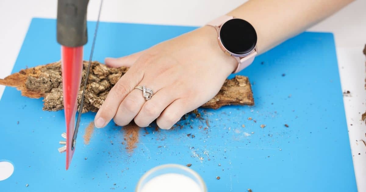 Gorgeous Rustic Tree Bark Lantern Decoration