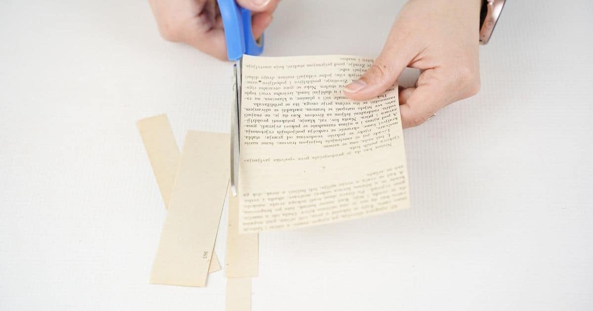 DIY Miniature Book Keychain from Old Book Pages