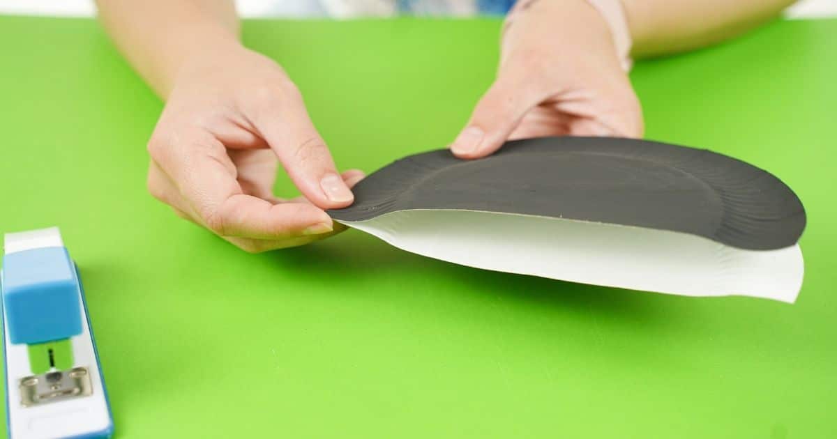 Adorable Paper Plate Bat Halloween Candy Holder