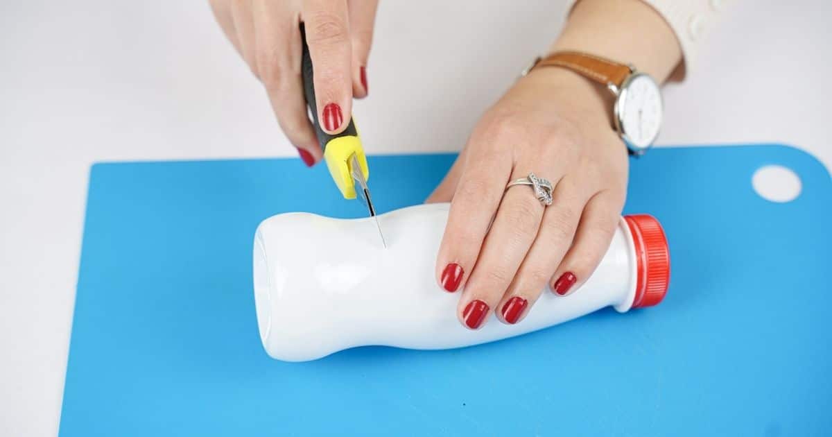 Cute Upcycled Plastic Bottle Pumpkin Jack-o-Lantern