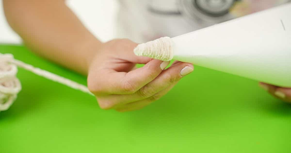 Decorative Twine Wrapped Mini Christmas Tree Decoration